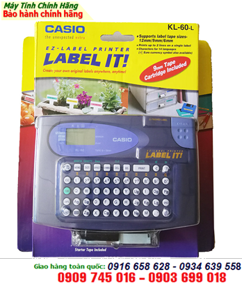 Casio KL-60 ; Máy in nhãn in tem dán hồ sơ văn phòng Casio KL-60 chính hãng